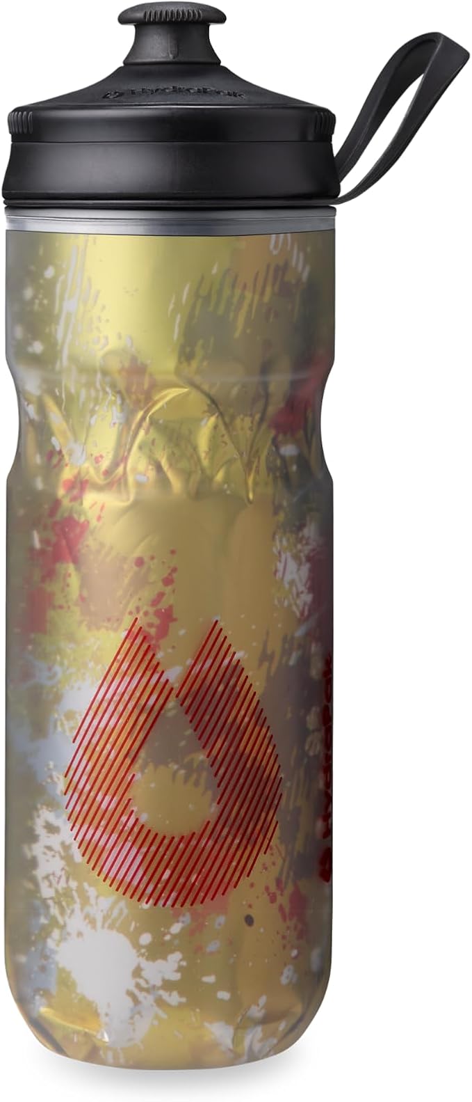 HydraPak | Polar Bottle - Polar Sport Insulated Water Bottle - BPA-Free, Sport & Bike Squeeze Bottle with Handle (Splash Gold, 600ml / 20oz)