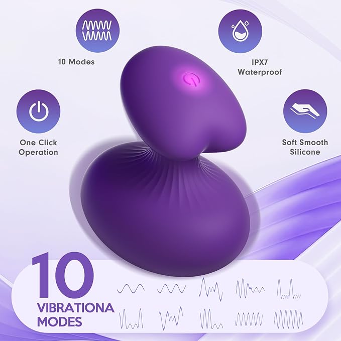 Fully Waterproof Massage Ball, Portable Handheld Neck Massager, Multifunctional Rechargeable Muscle Massage Tool (Deep Purple)