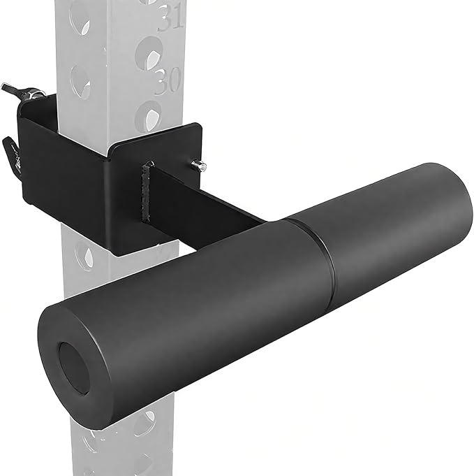 Upgrade Nordic Hamstring Curl Squat Rack Attachments with Pin Rod 3 Adjustment Holes for 2"x2",2.37"x2.37",3"x3"Power Rack, Sit Up Bar Foot Holder for Hamstring Curl Sit Up Split Squat Core Workout