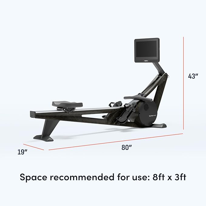 Hydrow Wave Rowing Machine with 16" HD Touchscreen & Speakers - Foldable | Live Home Workouts, Subscription Required