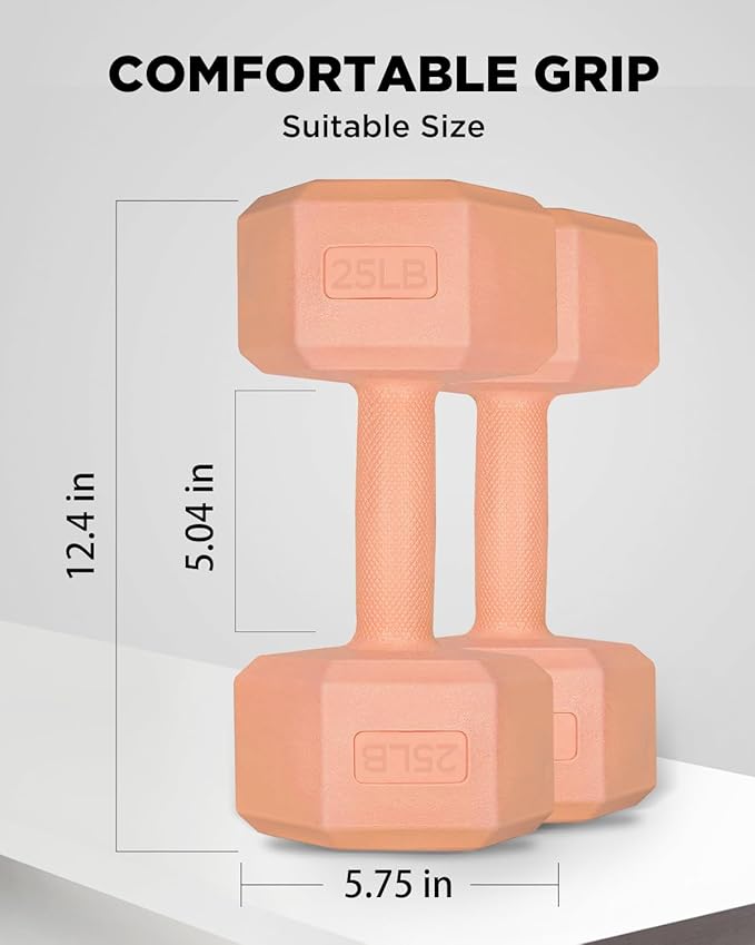 Dumbbell Sets - 5/10/15/20/25/36 lb Dumbbells Pair Hand Weights Set of 2 - Easy Grip - Arm Weights for Men and Women, Home Gym Exercise Equipment for Workouts Fitness Strength Training