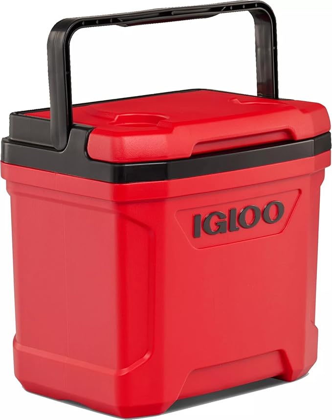 Igloos Cooler Hard-Sided Ice Chest, Insulated Portable Cooler, Heavy-Duty, Leak-Resistant Lid, Lightweight Ergonomic Handle