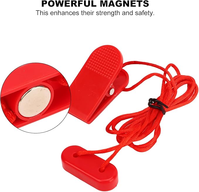 Hapivida Magnet Safety Key, Universal Magnetic Safety Switch for Treadmills with Strong Clip, ABS and Polyester, 2pcs Replacement Parts for Running Machines