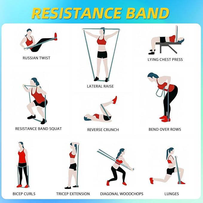 WHATAFIT Resistance Bands, Pull Up Assistance Bands, Exercise Bands, Workout Bands Set for Men and Women Home Fitness, Body Stretching, Strength Training, Physical Therapy