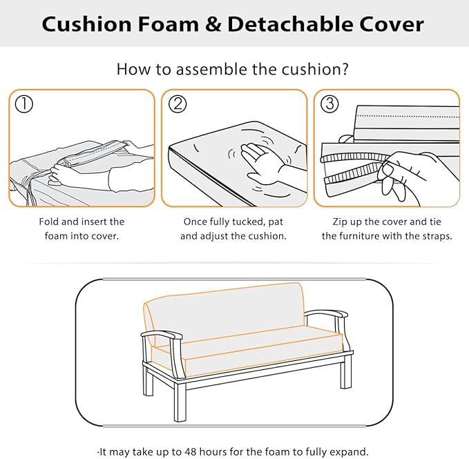 Sundale Outdoor Olefin Bench Cushion， Water-Resistant Patio Couch Cushion, Loveseat Sofa Pad with Straps Red, 42 x 18 x 4 Inches