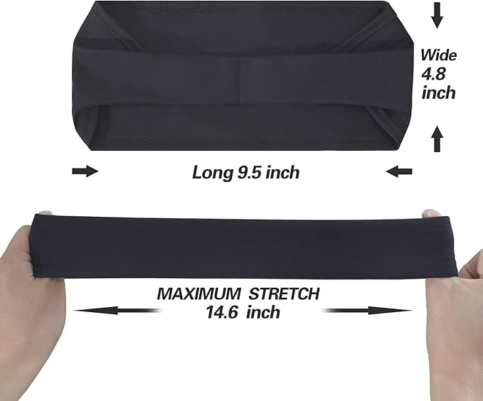 Mens Running Headband,5Pack,Mens Sweatband Sports Headband for Running,Cycling,Basketball,Yoga,Fitness Workout Stretchy Unisex Hairband