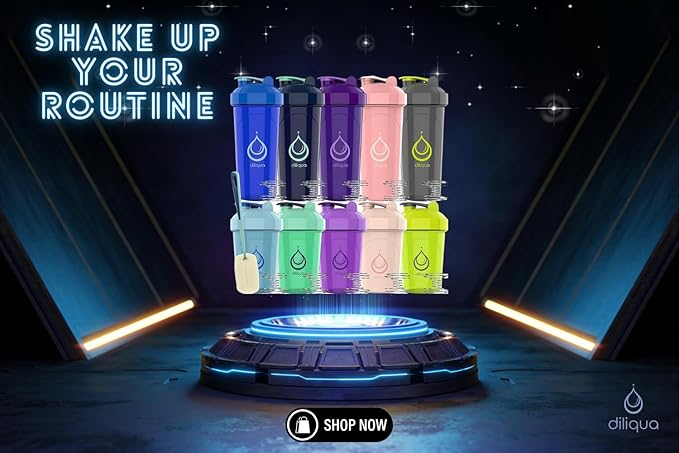 2 PACK, 28 oz & 20 oz Shaker Bottles for Protein Mixes | BPA-Free & Dishwasher Safe | Protein shaker bottle | Shaker Cups for protein shakes | Leakproof Blender Shaker Bottle Pack