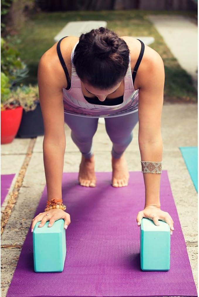 𝗘𝘃𝗲𝗿𝘆𝗱𝗮𝘆 𝗬𝗼𝗴𝗮 Foam Block with Soft Non-Slip Surface for Stability, Balance, and Deepen Stretches - Ideal for Yoga, Pilates, and Meditation Accessories (Sold Singular)