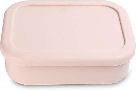 Leak Proof Bento Box Food-Grade Silicone Bento, BPA, Phthalate, Lead, & PVC Free - Bento Lunch Box for Daycare, Kids, & Adults - Leak Resistant Sets With Lids Snack Box Container (Peach)