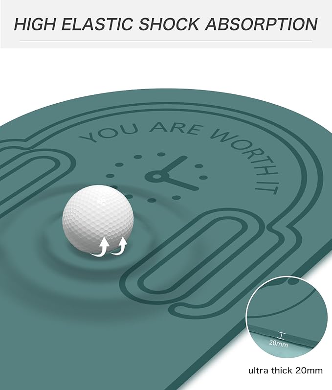 8/20/30mm Jump Rope Mat Fitness Exercise Mat Durable, Non-Slip, Workout Mats with Jump Rope & Carrying Bag for Home Gym Flooring (55"x 24")