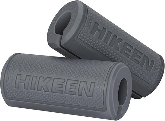 Hikeen Thick Bar Dumbbell Grips,Non Slip Hard Rubber Barbell Grips,Grips for Weight Lifting, Muscle Building-1.77", 2", 2.25" & 2.75" Outer Diameter