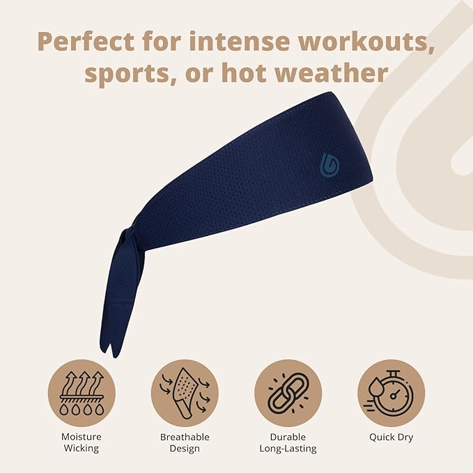 2.0 by Gymwrap - Sweat-Wicking Workout Headband for Women & Men - Adjustable Headband for Sports, Running & Outdoors