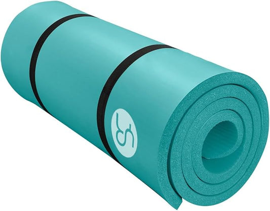 Yoga Mat Thick 1 inch Exercise Mat 76.7"x24" Workout Mats for Home Gym, Non-slip Yoga Mat for Women Men, with Carrying Yoga Bag