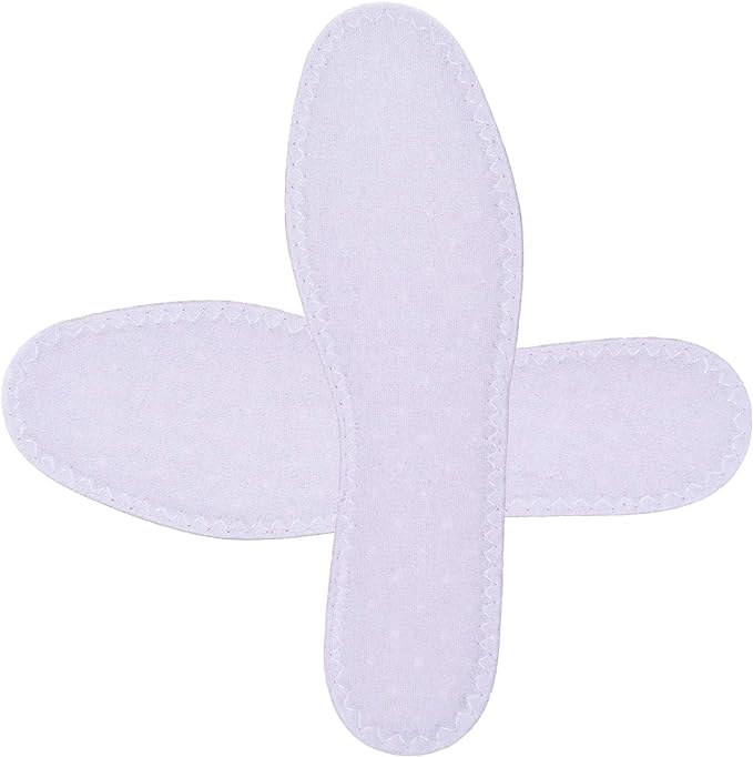 Happystep Cotton Terry Cloth Insoles, Barefoot Shoe Inserts, Sweat Absorption, Odor Control, Moisture-Wicking, Washable and Reusable, Zero Drop Shoe Insoles, 1 Pair Black and 1 Pair White (Men 9)