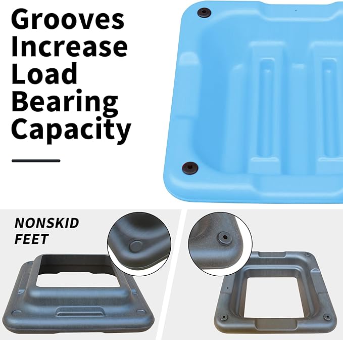 16" x 16" Adjustable Workout Aerobic Exercise Step Platformwith Adjustable Risers, Non-Slip Rubber Surface for Home Gym Cardio Training