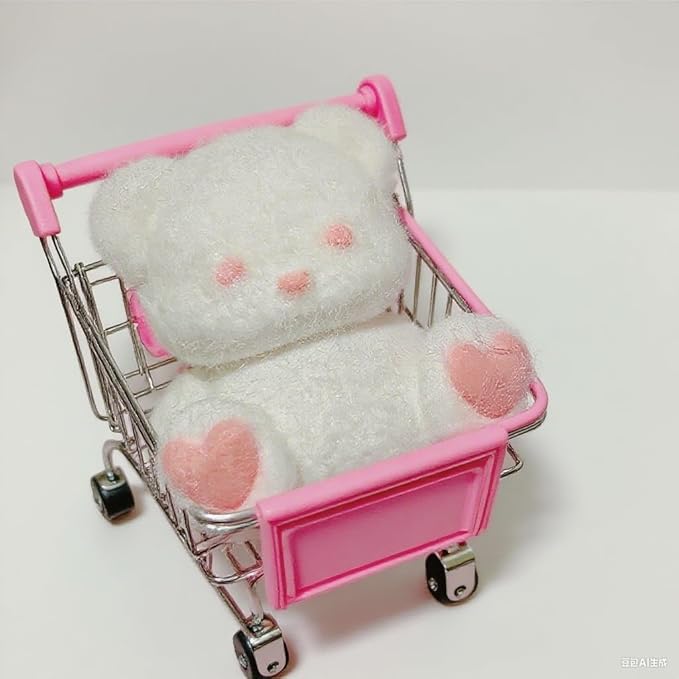 Taba Squishy Bear,fufu squishies,Silicone Toys,Stress Relieving Fur Ball OPP Packaging GiftsSquishy Fidget Toys for Anxiety&Relaxation,Perfect Desk Accessory for Adults (White Bear)