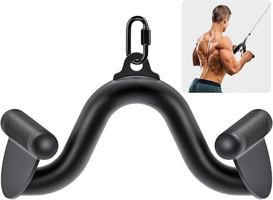 Kipika LAT Pull Down Bars Cable Machine Attachment, Rowing T-bar V-bar Set, Back Strength Training Handle Grips for Cable Machine Rowing Machine, 12" 20" 24" 28" 32" Five Sizes