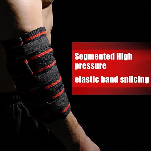 MANUEKLEAR Elbow Sleeves for Weightlifting, Adjustable Elbow Wraps for Weightlifting, Supportive Elbw Straps Brace for Lifting Weight Bodybuilding Powerlifting