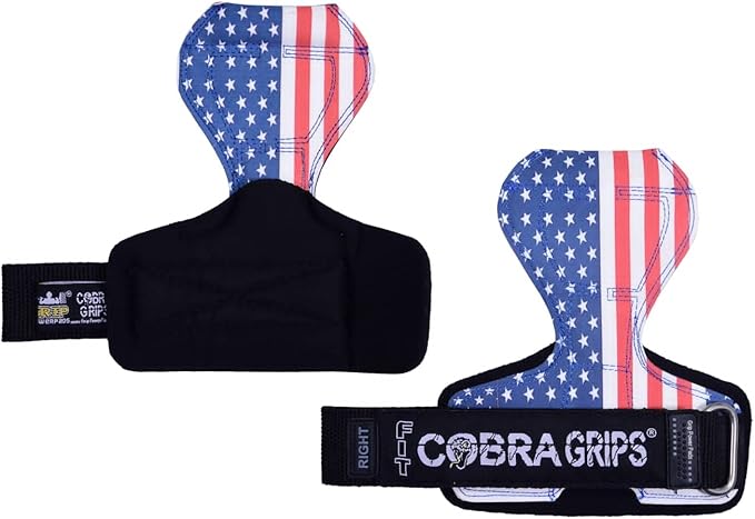 Cobra Grips PRO Weight Lifting Gloves Heavy Duty Straps Alternative Power Lifting Hooks for Deadlifts Adjustable Neoprene Padded Wrist Support Bodybuilding