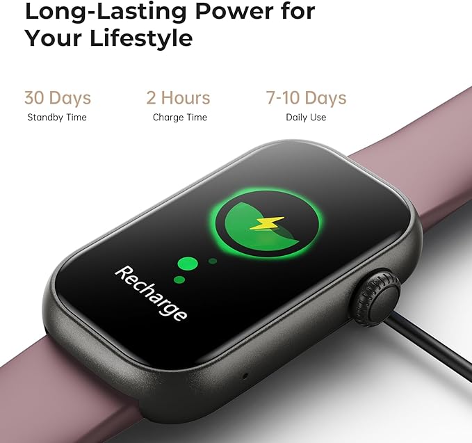 Fitness Tracker for Men Women, 24/7 Heart Rate, SpO2 and Sleep Monitor Health Watch, Calorie Step Counter Fitness Watch IP68 Waterproof Smart Watch for Android and iOS, Black/Smoke Violet