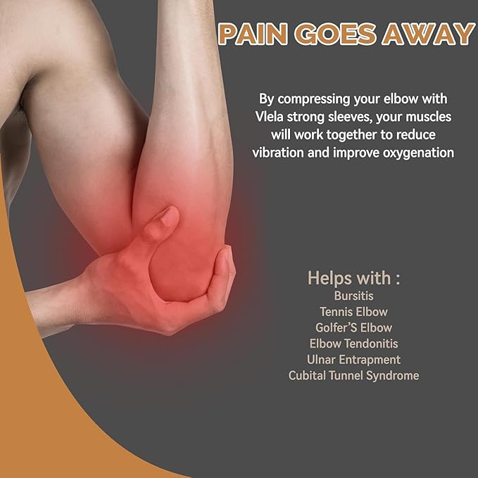 Copper Elbow Sleeve,Elbow Compression Sleeve, Elbow Brace For Tendonitis and Tennis Elbow,Golfers, Arthritis, Bursitis. Elbow Pain Relief,Weightlifting, Fit for Men & Women