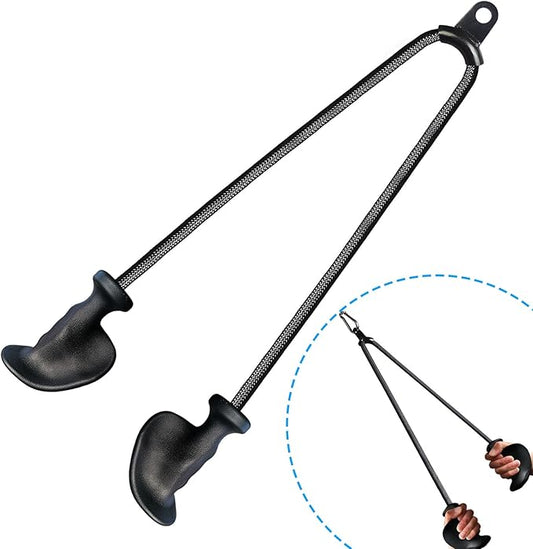 Ergonomic Tricep Rope Pulldown Attachments, Upgraded 27 32 40 & 47 Inch Extra Long Triceps Rope Cable Attachments for Gym, LAT Pull Down Bar for Cable Machine, Tricep Workout Cable Attachments