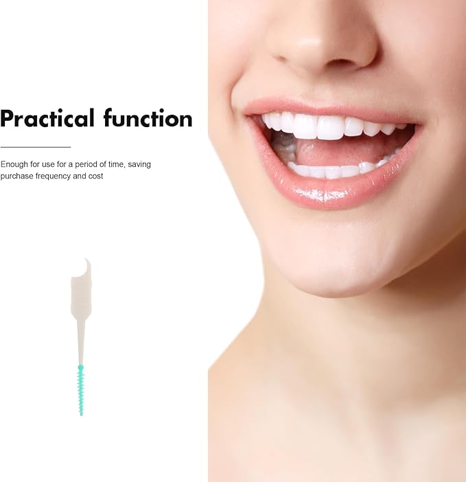 Interdental Brush Refills 300pcs for Tooth Cleaning Gentle on Gums Travel-Size Compact and Portable