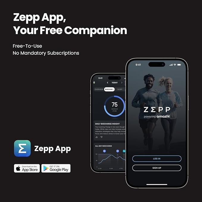 Amazfit Helio Strap Fitness Tracker Wristband, 24/7 Activity & Sleep Tracker with Heart Rate, 10 Days Battery, 27 Sports Modes, Strength Training, Hyrox Race, Subscription Free for Android & iPhone