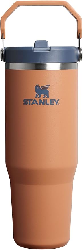 Stanley IceFlow 2.0 Flip Straw Tumbler with Handle 30 oz | Twist On Lid and Flip Up Straw | Leak Resistant Water Bottle | Insulated Stainless Steel | BPA-Free | Toast