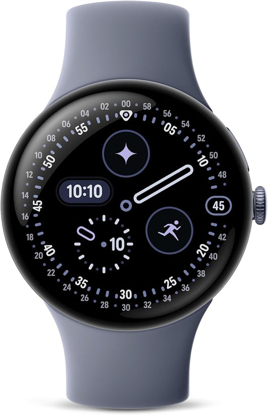 Google Pixel Watch 4 (45mm) - Android Smartwatch with Heart Rate and Sleep Tracking - 40-Hour Battery - Fitness Tracking - Google AI - Satin Moonstone Aluminum Case - Moonstone Active Band - LTE