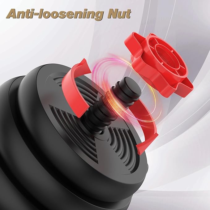 RELIFE REBUILD YOUR LIFE Adjustable Dumbbells Set 6 in 1 Weight Set Dumbbell Barbell Kettlebells, Push-up, Push up Stand and Ab roller for Workout Home Fitness Equipment