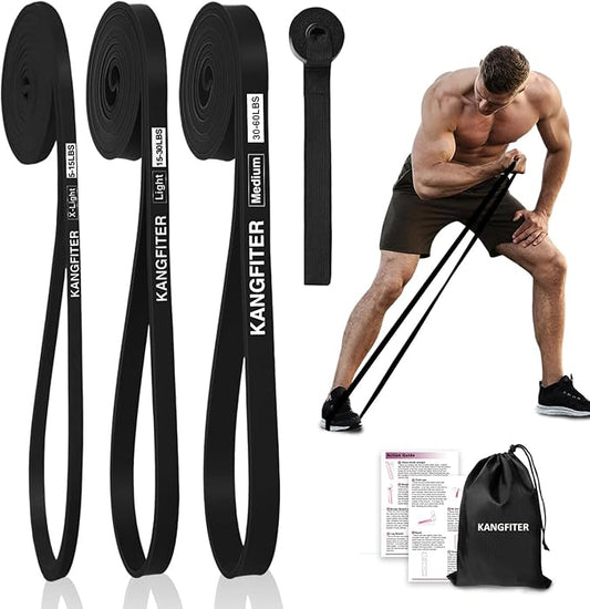 Resistance Bands for Working Out, Pull Up Bands for Men Women, Thick Heavy Resistance Band Set with Door Anchor, Elastic Exercise Bands for Body Stretching, Physical Therapy, Home Workouts