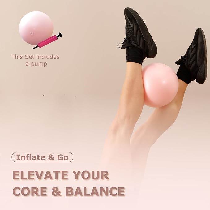 Pilates Ring Kit with Mini Ball & 3 Resistance Bands, at Home Pilates Equipment Set for Toning, Strength & Core Work, 15'' Magic Circle & 3-Level Bands