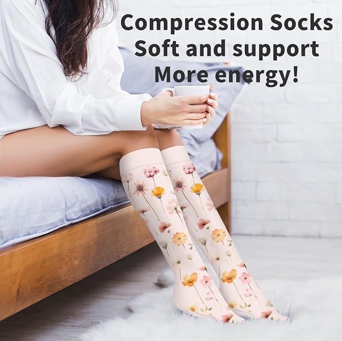 Copper Compression Socks for Women and Men(6 Pairs)-Best Support for Running, Athletic, Nursing, Travel