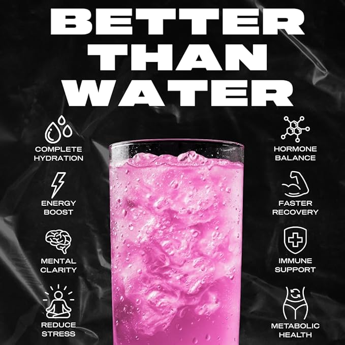 Electrolyte & Vitamin Supplement Powder, Drink Mix with B12, L-Theanine, D3, K2, Zinc, Magnesium, Potassium, Supports Calm Focus & Energy, Raspberry Lemonade, 15 Pack