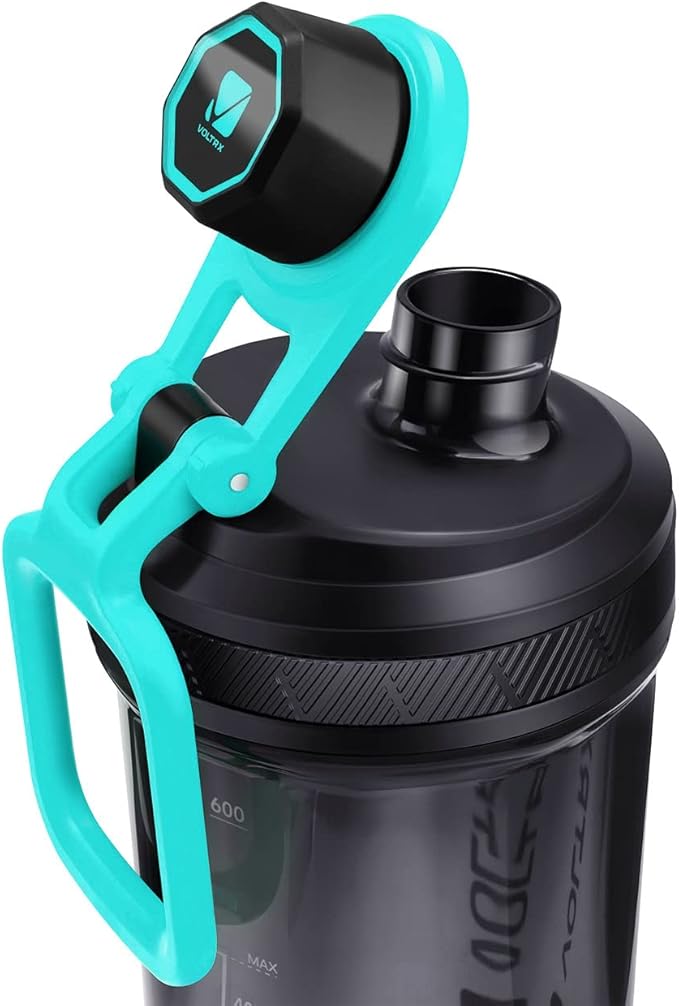 VOLTRX Shaker Bottle, Gallium USB C Rechargeable Electric Protein Mixer, Shaker Cups for Protein and Meal Replacement Shakes, BPA Free, Made with Tritan, 24oz