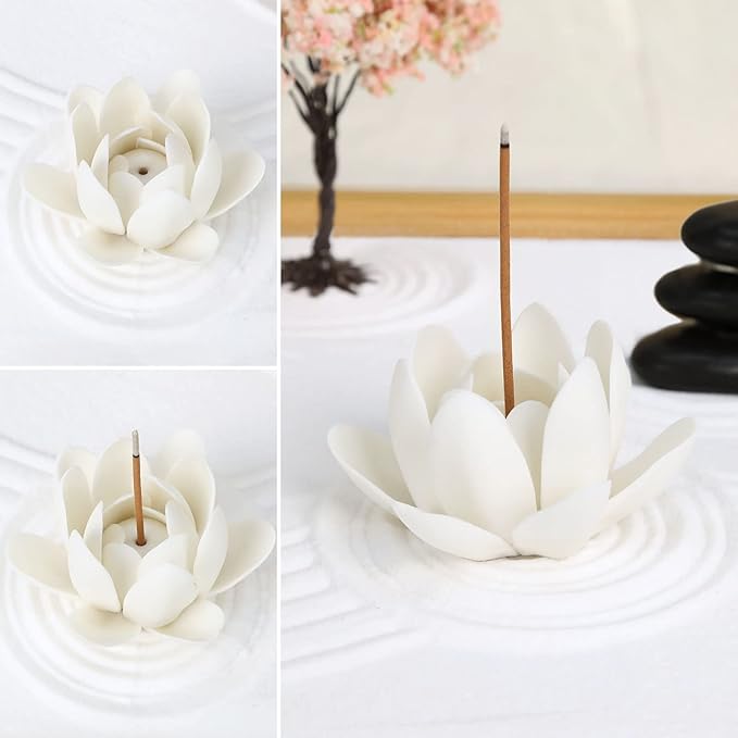 Zen Garden for Desk 11x7.5in, Handmade Sand Art with Tray, Japanese Gift Set, Mini Zen Garden with Bonsai Tree, Home Office Room Decorations, Therapy Kit, Stress Relief Gift