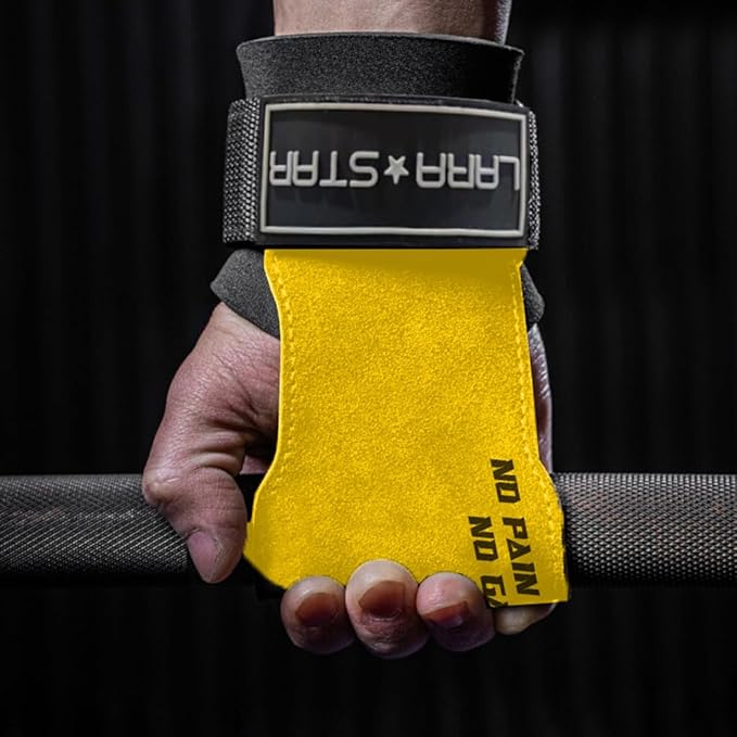 LARA STAR Weight Lifting Wrist Straps for Maximum Grip Support,Lifting Strap for Weightlifting, Gym Grips Hook for Deadlifts, Powerlifting, Heavy Shrug Women/Men