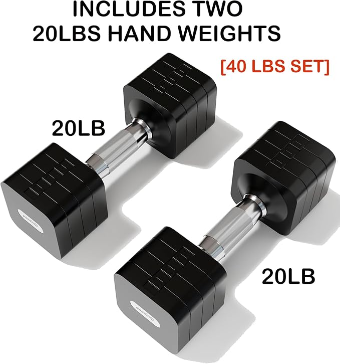 15LB 20LB 40LB 50LB Adjustable Dumbbell Set Free Weights Dumbbells Set for Women Men Hand Weights Sets Adjust Dumbbell Weight Sets for Home Gym Exercise Workout Strength Training Equipments