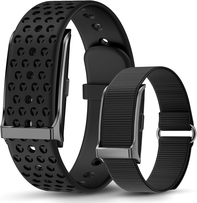 Smart Health Wristband, All-Day Continuous Monitoring, Heart Rate Tracking, Improve Sleep, Wearable Activity & Fitness Tracker, 120+ Sports Modes, 60-Day Battery, with Free App, 2 Bands Included