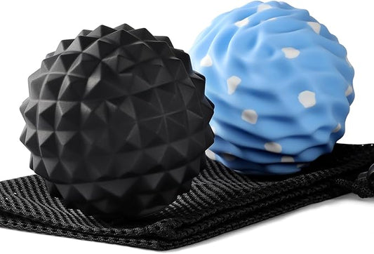 Large Massage Lacrosse Balls for Myofascial Release - Yoga Deep Tissue Massage,Trigger Point Therapy, Foot Plantar Fasciitis,Muscle Knots, Muscle Soreness Massager Balls(2 Pack)