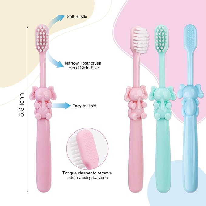 200 pcs Disposable Kids Toothbrushes Bulk Individually Wrapped Toothbrushes,Kids Toothbrush for Age 2+ Toddler Children Toothbrush Set Soft Bristles Boys Girls