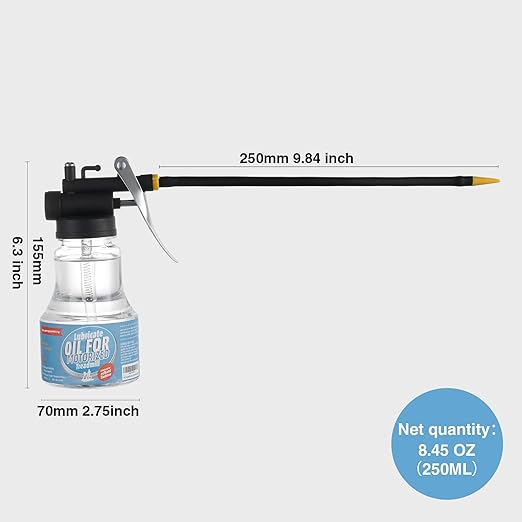 Silicone Treadmill Lubricant for Belt/Lubes |8.45 Ounce, High Temperature Resistant and Stable Lubricant,Treadmill Oil Belt Lubricant，Equipped with Oil Pump and Long Hose, Easy to use