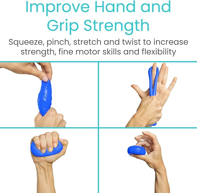 Vive Therapy Putty For Adults, For Hand Therapy (2 Pack) - Occupational Sensory Stress Relief Tools - for Physical Exercise, Finger Pain, Grip Strength, Rehab, Arthritis, Forearms, Fidgeting, Motor Skills