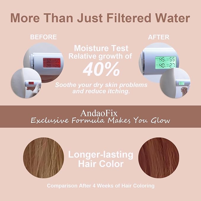 Metal Durable High Flow Shower Filter, 90% dechlorination effect, adsorbs heavy metals, balances the ph level of the water, relieves your skin from dryness, Matte Black Showerhead Filter