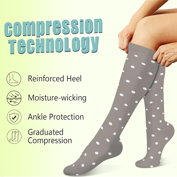 Iseasoo Copper Compression Socks (15-20 mmHg) for Men & Women - Running, Hiking, Cycling, Travel - Improves Circulation