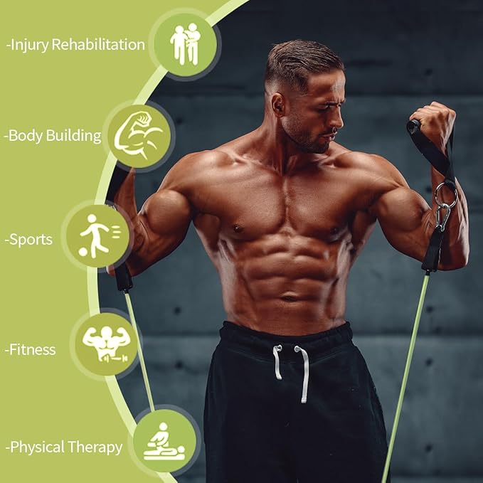 VEICK Resistance Bands, Exercise Bands, Workout Bands, Resistance Bands for Working Out with Handles for Men and Women, Exercising Bands for Fitness Weights Work Out at Home