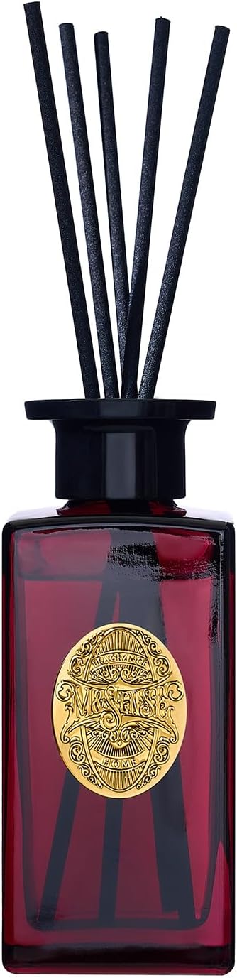 M&SENSE 6.3 oz Large Reed Diffuser Set | Rose Princess Scent Oil Diffuser with Sticks | Hotel Collection Non-Toxic Essential Oil |for Bedroom Bathroom Living Room