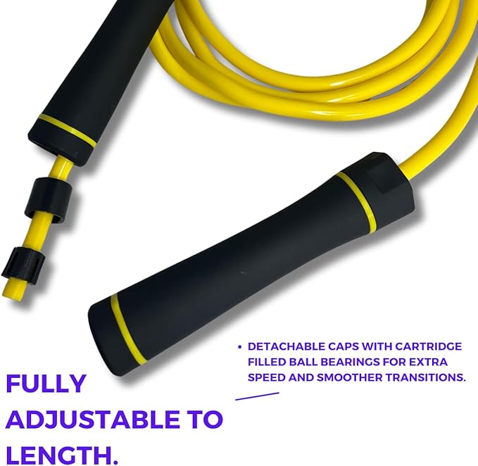 Elevate Gravity Heavy Rope - 3m, 10mm PVC - Boost Muscle, Cardio & Strength - Smooth Bearings - Ideal Indoor/Outdoor & Weight Loss.