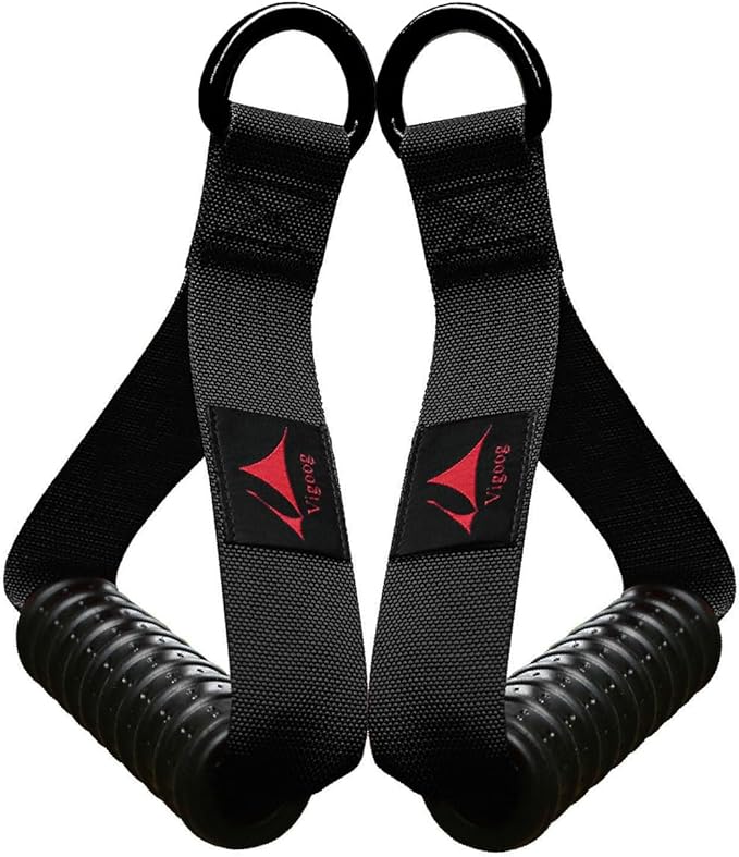 Heavy Duty Exercise Handles, Ultra-Durable Rubber Workout Grip Attachments for Cable Machines, LAT Pulldown, Resistance Bands, Home Gym and Commercial Fitness Equipment